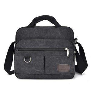 Planet Gates Black Vintage Canvas Briefcase Men Laptop Suitcase Travel Handbag Men Business Bags Male Messenger Bags Shoulder Bags KS1012
