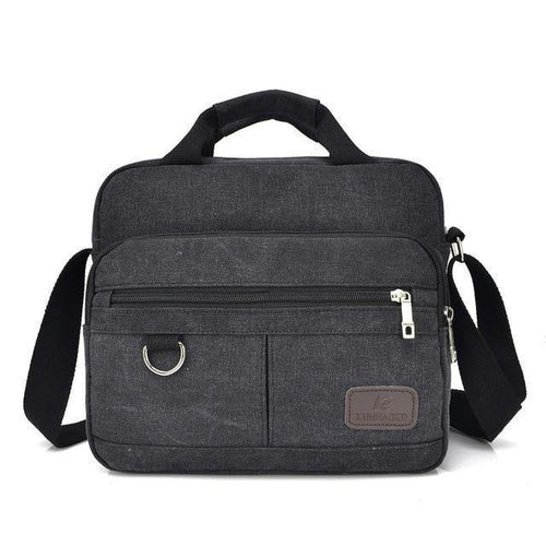 Planet Gates Black Vintage Canvas Briefcase Men Laptop Suitcase Travel Handbag Men Business Bags Male Messenger Bags Shoulder Bags KS1012