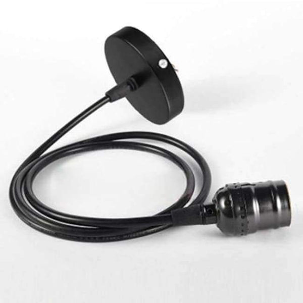 Planet Gates Black Vintage Industrial Retro Pendant Lamp Edison Light E27 Holder Iron Cage Lampshade Warehouse Style Light Fixture Indoor Lighting