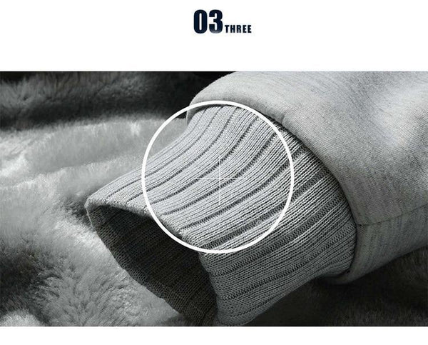 Planet Gates black W11 USA SIZE / S Men Hoodies Casual Wool Winter Thickened Warm Coat Male Velvet Male Sweatshirts Coat Zipper Cardigan