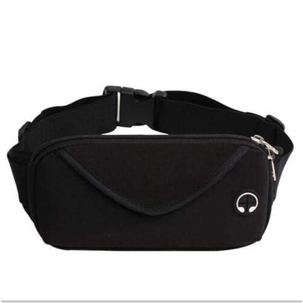 Planet Gates Black Waist Bags Running Fanny Pack Women Waist Pack Pouch Belt Bag Men Purse Mobile Phone Pocket Case Camping Hiking Sports Bag
