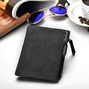 Planet Gates Black Wallet Men Soft Leather wallet with removable card slots multifunction men wallet purse male clutch top quality