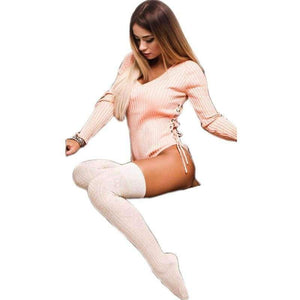 Planet Gates Black Warm Socks Thigh High Over Knee Woman Long Socks Hosiery Plus Size Winter Woman Socks Fashion Ladies High Socks For women