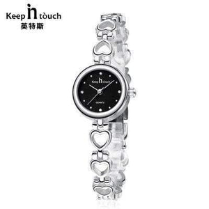 Planet Gates Black Watch Women Bracelet Gold Rhinestone Ladies Quartz-watch Waterproof Shockproof with Original Gift Box