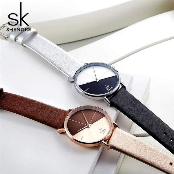 Planet Gates Black Watches Women Creative Fashion Quartz Watches For Reloj Mujer  Ladies Wrist Watch SHENGKE relogio feminino