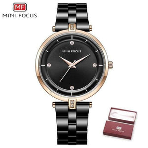 Planet Gates Black Watches Women Top Brand Luxury Quartz Watch Women Fashion Relojes Mujer Stainless Steel Ladies Quartz Wrist Watches