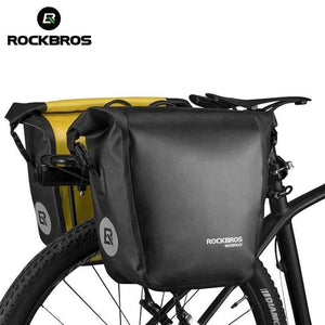 Planet Gates Black Waterproof Bicycle Bag 10-18L Portable Bike Bag Pannier Rear Rack Tail Seat Trunk Pack Cycling MTB Bag Bike Accessories