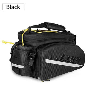 Planet Gates Black Waterproof Bicycle Bag 35L Multifunction Portable Cycling Rear Seat Tail Bag Bike Bag Shoulder Handbag Accessories
