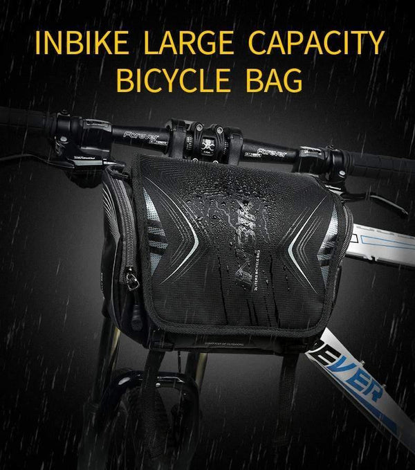 Planet Gates Black Waterproof Bike Bag Large Capacity Handlebar Front Tube Bag Bicycle Pocket Shoulder Backpack Cycling Bike Accessories