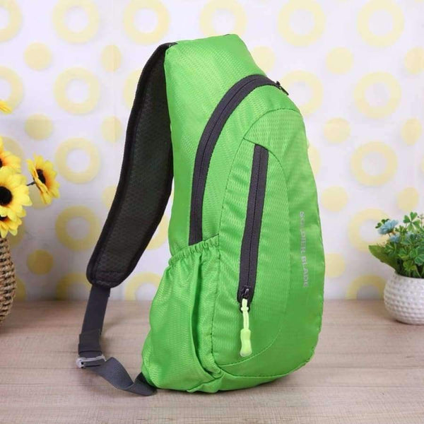 Planet Gates Black Waterproof Nylon Chest Bag Men Women Portable Running Shoulder Bag Diagonal Package Cycling Running Hiking Sports Bag