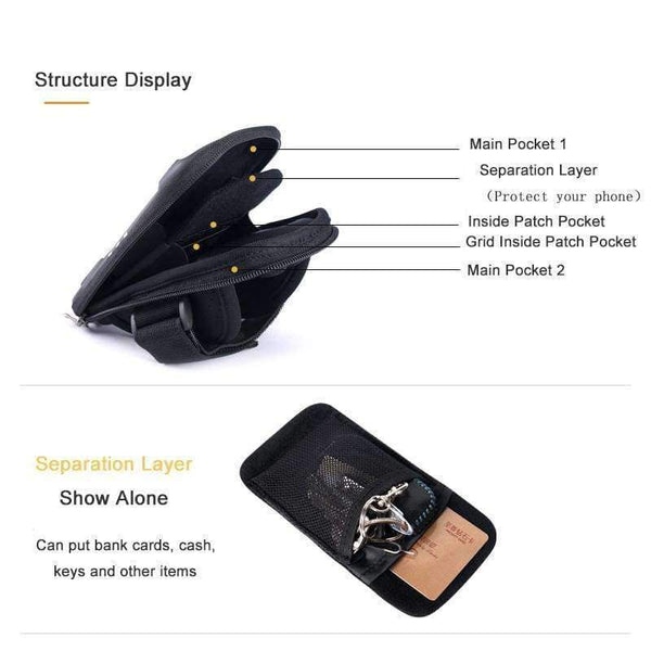 Planet Gates Black Waterproof Small Fitness Running Bag Wallet Jogging Phone Holder Purse Armband Gym Arm Bag Sports Accessories