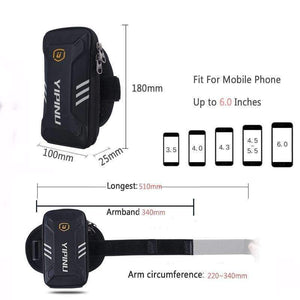 Planet Gates Black Waterproof Small Fitness Running Bag Wallet Jogging Phone Holder Purse Armband Gym Arm Bag Sports Accessories