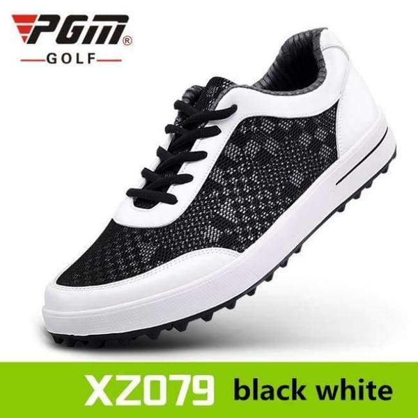 Planet Gates black white / 7 Summer new pgm golf men's super light ventilation no creases breathable net cloth sneakers
