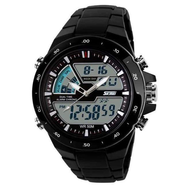Planet Gates Black White Bezel SKMEI Sports Watches Men Fashion Casual Digital Quartz Wristwatches Alarm 30M Waterproof Military Chrono Relogio Masculino 1016