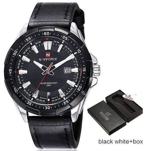 Planet Gates black white box Men Quartz Watches Leather Waterproof Analog Watches Mens Date Casual Clock Rome Time Relogio Masculino