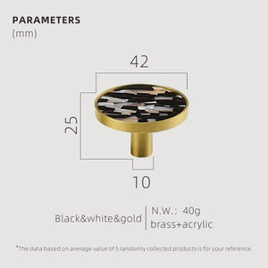 Brass Furniture Handles Shell Simple Nordic Pastoral Wardrobe Dresser Knobs Cupboard Cabinet Drawer Round Colorful Pulls