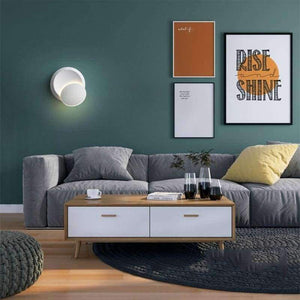 Planet Gates Black / white LED Wall Lamp 360 degree rotation adjustable bedside light white Black creative wall lamp Black modern aisle round lamp