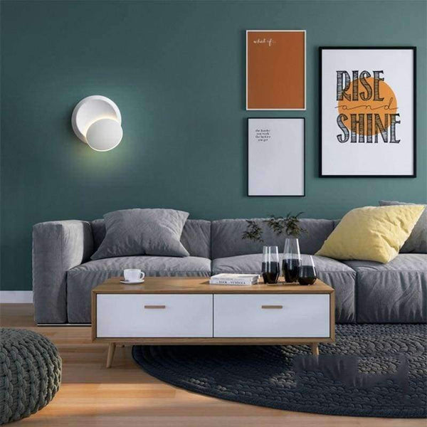 Planet Gates Black / white LED Wall Lamp 360 degree rotation adjustable bedside light white Black creative wall lamp Black modern aisle round lamp