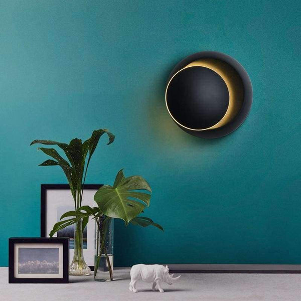Planet Gates Black / white LED Wall Lamp 360 degree rotation adjustable bedside light white Black creative wall lamp Black modern aisle round lamp