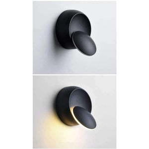 Planet Gates Black / white LED Wall Lamp 360 degree rotation adjustable bedside light white Black creative wall lamp Black modern aisle round lamp