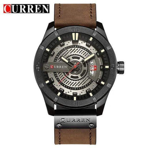 Planet Gates black white Men Military Sports Watches Men's Quartz Date Clock Man Casual Leather Wrist Watch Relogio Masculino