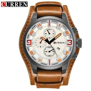 Planet Gates black white Military Quartz Mens Watches Top Brand Luxury Leather Men Watch Casual Sport Male Clock Watch 8225