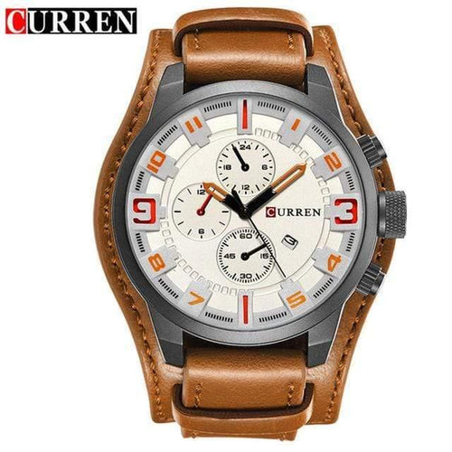 Planet Gates black white Military Quartz Mens Watches Top Brand Luxury Leather Men Watch Casual Sport Male Clock Watch 8225