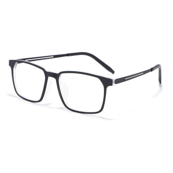 Planet Gates BLACK-WHITE Optical Eyeglasses Frame For Men And Women 8878 Titanium Flexible Legs With TR90 Plastic Front Rim Eyewear Spectacles Frame