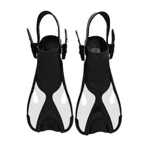 Planet Gates black white / S Adjustable Children Kids Super-soft Snorkeling Swimming Fins Long Flippers Comfortable Diving Training Equipment New