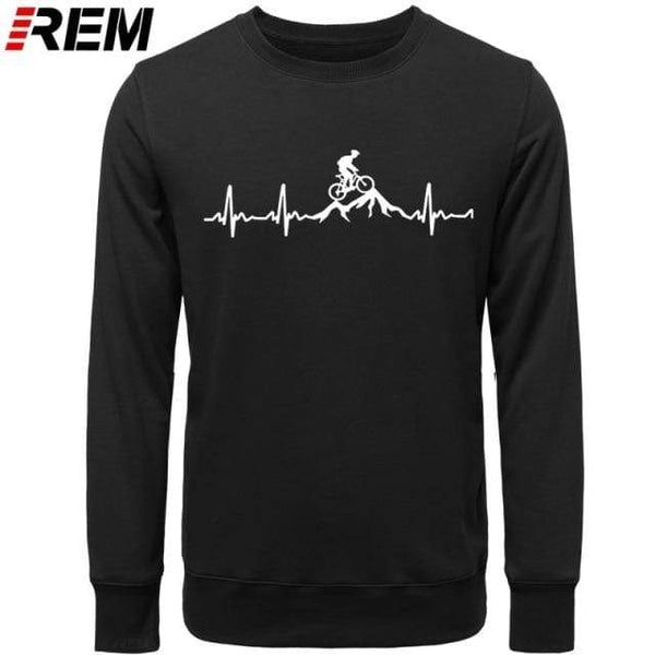Planet Gates BLACK WHITE / XS Hoodies Mountain Bike Heartbeat Funny MTB Dirt Bike Plus Custom LONG Sleeve Men's Fashion Family Cotton Hoodies, Sweatshirts
