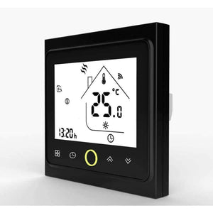 Planet Gates Black WiFi Thermostat Temperature Controller LCD Touch Screen Backlight for Electric Heating Works with Alexa Google Home 16A