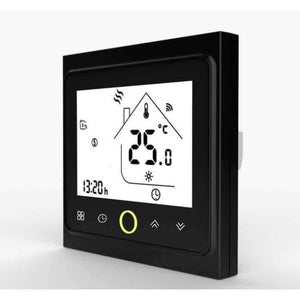 Planet Gates Black WiFi Thermostat Temperature Controller LCD Touch Screen Backlight for Electric Heating Works with Alexa Google Home 16A