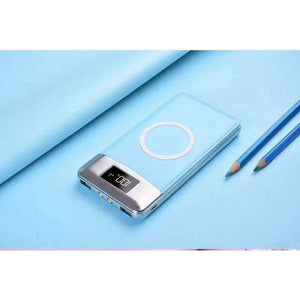 Planet Gates Black Wireless 30000mah Power Bank External Battery Bank Built-in Wireless Charger Powerbank Portable for iPhone 8 X 18650