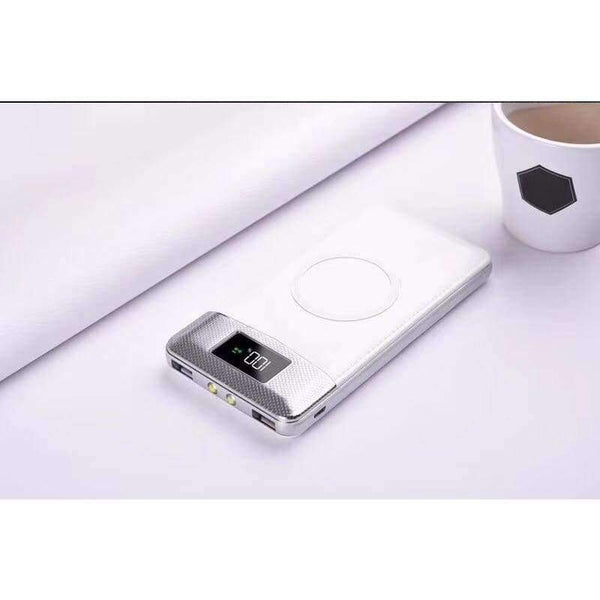 Planet Gates Black Wireless 30000mah Power Bank External Battery Bank Built-in Wireless Charger Powerbank Portable for iPhone 8 X 18650