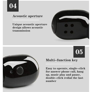 Planet Gates Black Wireless Bluetooth Earphone Waterproof IP67 Headset With Mic Sport Earbuds Handsfree call for Swimming for Iphone All Phone