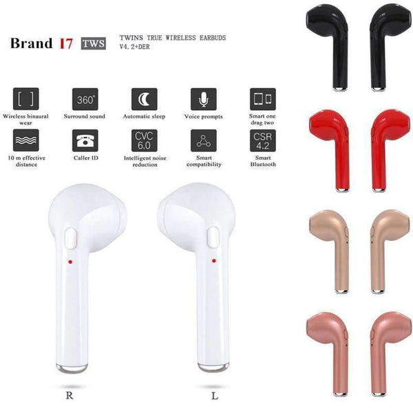 Planet Gates black Wireless Earbuds Handsfree Headphone I7 Bluetooth Earphone In Ear Buds for Earpods IOS Xiaomi All Mobile Phones