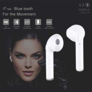 Planet Gates black Wireless Earbuds Handsfree Headphone I7 Bluetooth Earphone In Ear Buds for Earpods IOS Xiaomi All Mobile Phones
