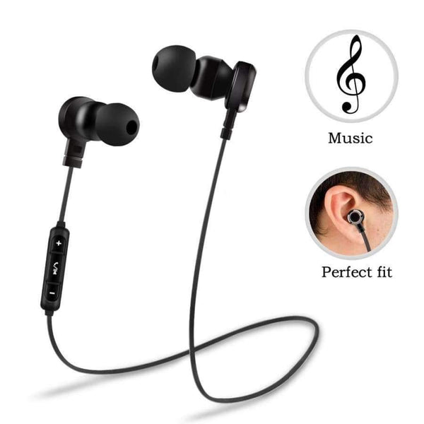 Planet Gates Black Wireless Earphone Bluetooth Headphones with Microphone Sports Running Headset for Phones and Music ear phone