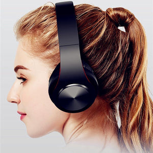 Planet Gates Black Wireless Headphones Bluetooth Headset Foldable Headphone Adjustable Earphones With Microphone For PC mobile phone Mp3 SD