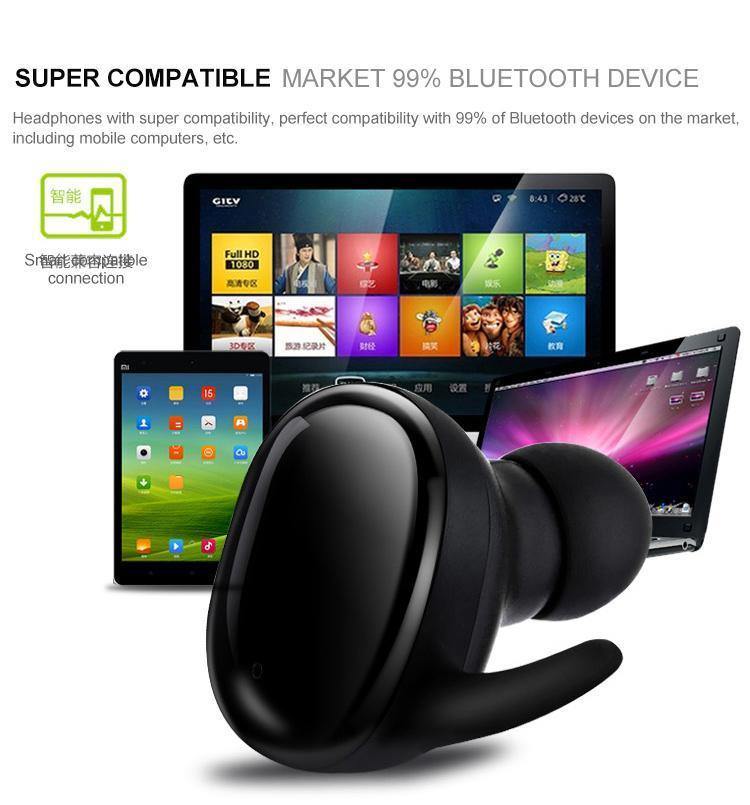 Planet Gates Black Wireless Mini Bluetooth Earphone For Xiaomi Huawei Mobile Stereo Earbud Sport Ear Phone With Mic Portable Charging Box