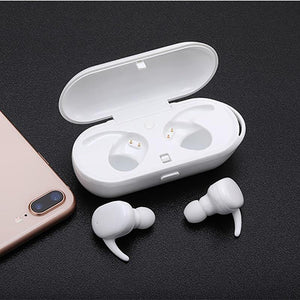 Planet Gates Black Wireless Mini Bluetooth Earphone For Xiaomi Huawei Mobile Stereo Earbud Sport Ear Phone With Mic Portable Charging Box