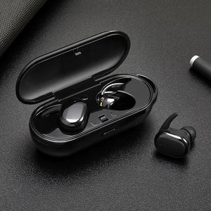 Planet Gates Black Wireless Mini Bluetooth Earphone For Xiaomi Huawei Mobile Stereo Earbud Sport Ear Phone With Mic Portable Charging Box