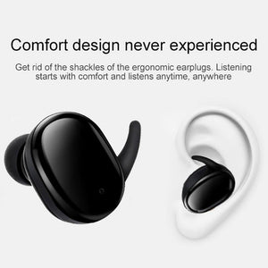 Planet Gates Black Wireless Mini Bluetooth Earphone For Xiaomi Huawei Mobile Stereo Earbud Sport Ear Phone With Mic Portable Charging Box