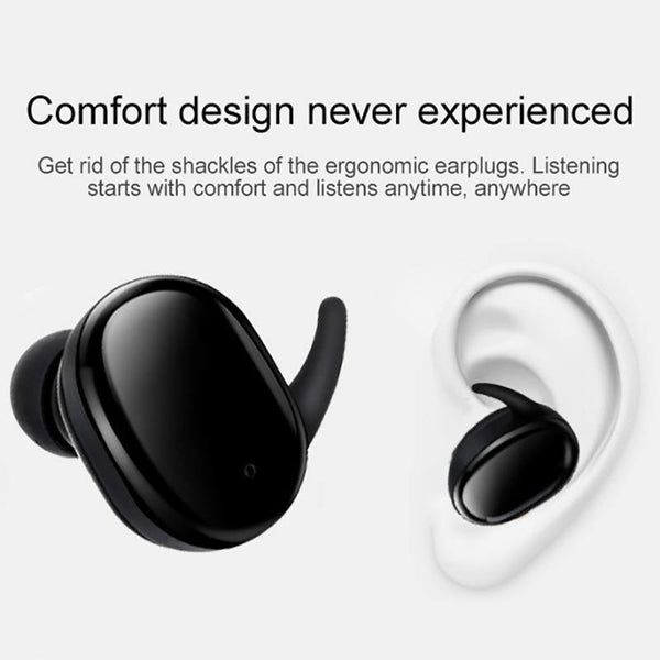 Planet Gates Black Wireless Mini Bluetooth Earphone For Xiaomi Huawei Mobile Stereo Earbud Sport Ear Phone With Mic Portable Charging Box