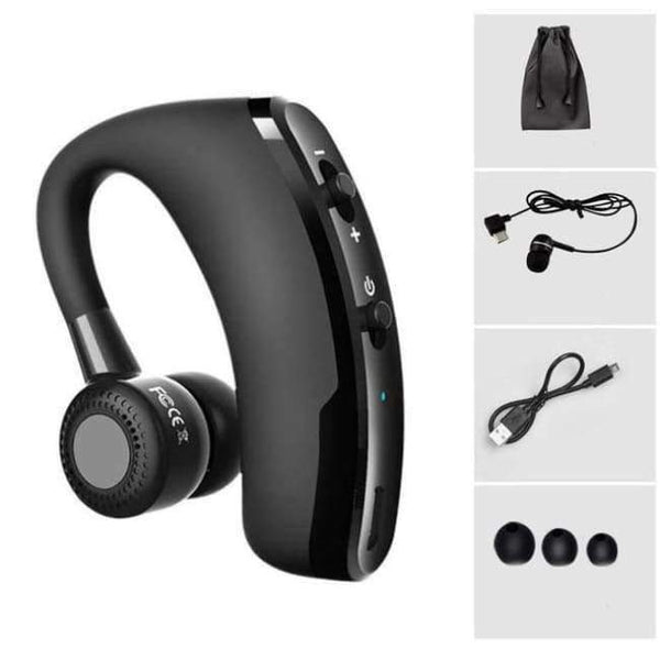 Planet Gates Black Wireless Voice Control Music Sports Bluetooth Handsfree Earphone Bluetooth Headset Headphones Noise Cancelling Headset