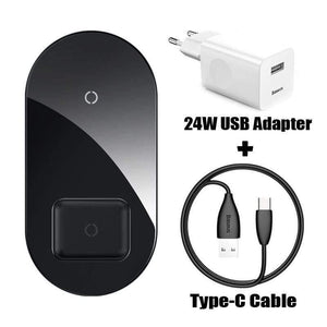 Baseus Visible Wireless Charger Wireless Chargepad for iPhone Airpods 15W Fast Charging Wireless Charge Pad QI Enabled Devices