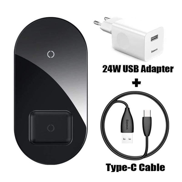 Baseus Visible Wireless Charger Wireless Chargepad for iPhone Airpods 15W Fast Charging Wireless Charge Pad QI Enabled Devices