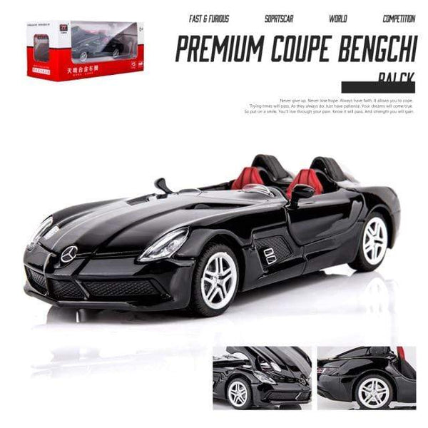 Planet Gates Black with box 1:32 Mercedes-Benz Slr Car Model Convertible Mclaren Super Sports Car Toy Car Model Simulation Ornaments Alloy Toy Car Boy Gift