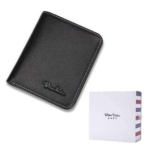 Planet Gates Black with box / China Men Wallets Black Genuine Leather Purse For Men Business Card Holder Men's Wallet Mini N4429