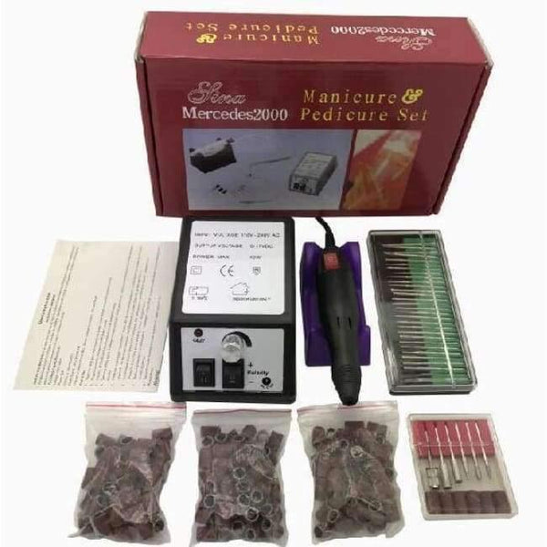 Planet Gates BLACK WITH BOX Electric Nail Art Drill Machine Manicure Pedicure Pen Tool Set Kit+30pcs nail drill bit+150pcs sanding bands